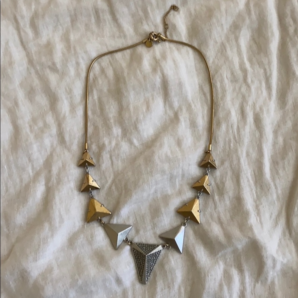 Triangle Mixed Vintage Metal Statement Necklace